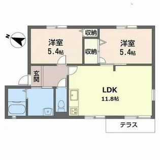 ベルドミール【1階】の間取り