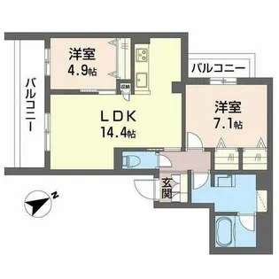 シャーメゾン スターセント【3階】の間取り