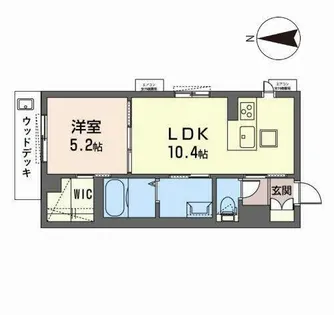 シャーメゾンちきりや大将軍【0101号室】の間取り