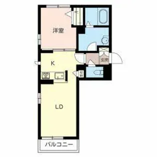 グリナージュ一乗寺【A203号室】の間取り