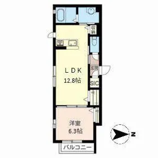 グランハイツ ハロー【0202号室】の間取り