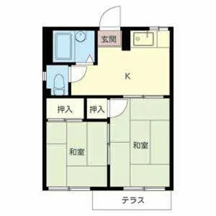 チャームハイツ【1階】の間取り