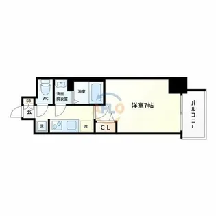 フォーリアライズ天王寺ソリオ【7階】の間取り