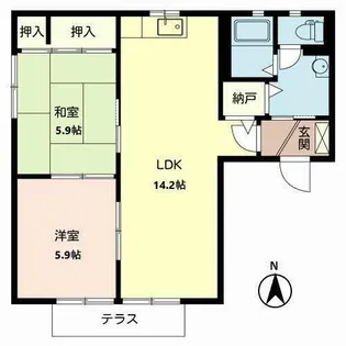 グランデール C棟【1階】の間取り