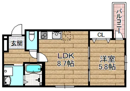 ウインドコート上本町【3階】の間取り