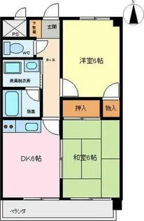 サン・ウィズ【602号室】の間取り