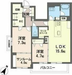 HIGH LINE PARK(ハイラインパーク)【B203号室】の間取り