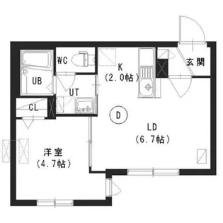 ユヌ・ポム【1階】の間取り