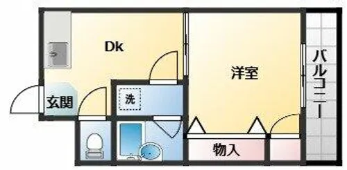 コア千代鶴【1階】の間取り