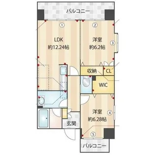 CAMARADE【0302号室】の間取り