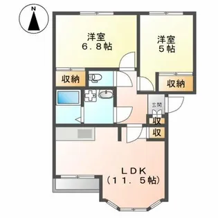 ルナ フレア【2階】の間取り