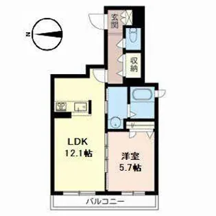 カーサ ドルチェ【0302号室】の間取り