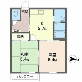 ヴィヴァーチェ西賀茂【0201号室】の間取り