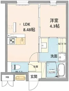 LEGALAND福島North【4階】の間取り