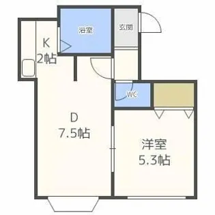 北海道札幌市北区北二十九条西14丁目【アパート】の間取り