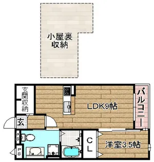 ハイバレーミドル【2階】の間取り