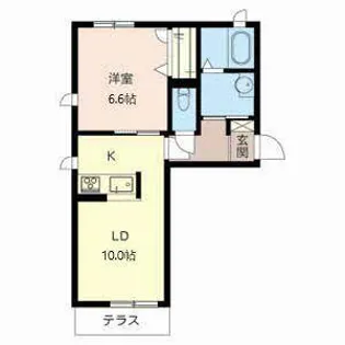 シャーメゾン走谷【0103号室】の間取り