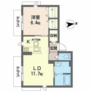 シャーメゾン 楓【0102号室】の間取り