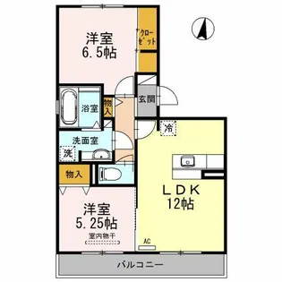 カーサ フラグランツァⅡ【1階】の間取り