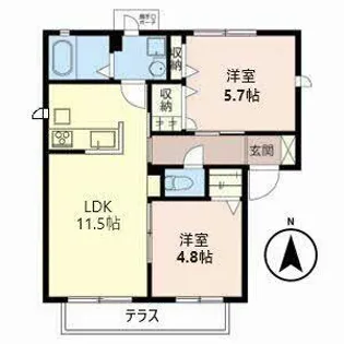 メゾン プルミエール【0103号室】の間取り