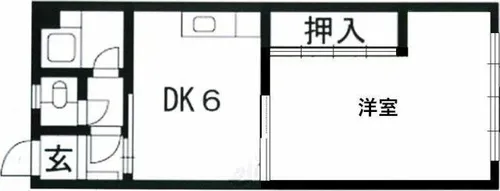 ビューハイツ茨木【3階】の間取り