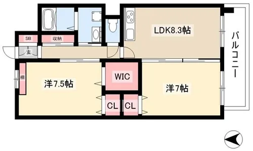 フォレストY【3階】の間取り