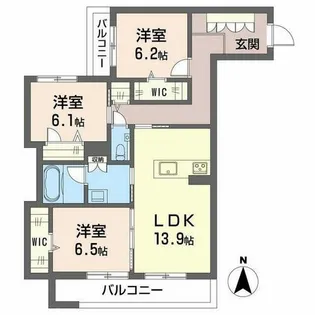 リーベン メーア【0305号室】の間取り