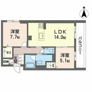 リーベン メーア【0203号室】の間取り