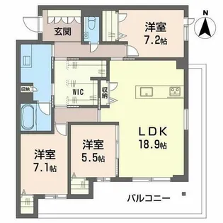 リーベン メーア【0301号室】の間取り