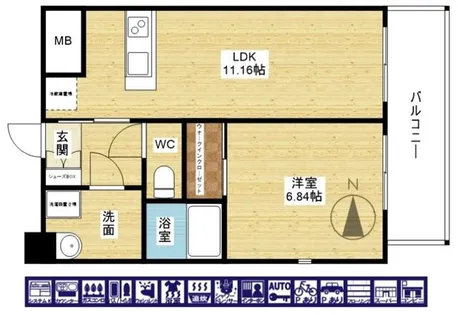 プレジオ御幣島【13階】の間取り