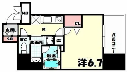 アドバンス神戸アルティス【6階】の間取り