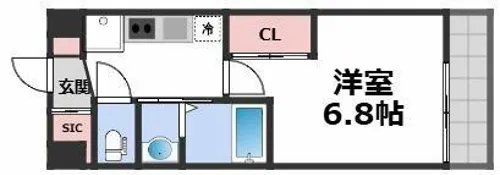 Luxe新大阪Ⅵ【9階】の間取り