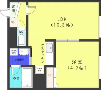 北海道札幌市中央区南七条西26丁目【マンション】の間取り