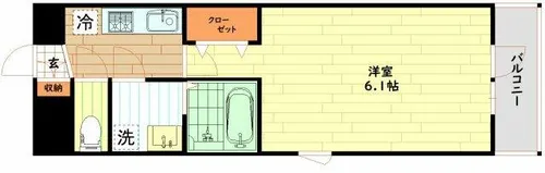 ワールドアイ梅田WEST【8階】の間取り