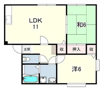 アネシス愛宕山【1階】の間取り
