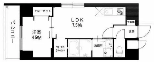 La CASA上本町【10階】の間取り