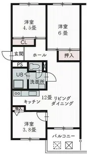 芦屋浜高層 2号棟【9階】の間取り