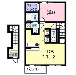 カナルサイド【2階】の間取り