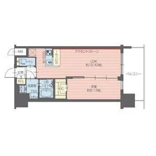 大阪府東大阪市高井田元町2丁目【マンション】の間取り