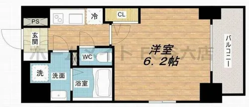 エスリード松屋町グレイス【5階】の間取り