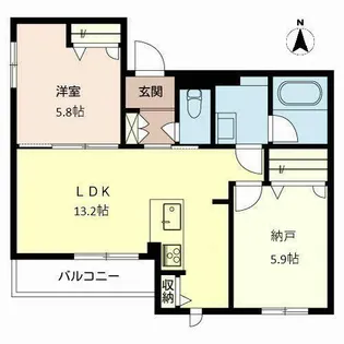 シャーメゾン バグース【0201号室】の間取り