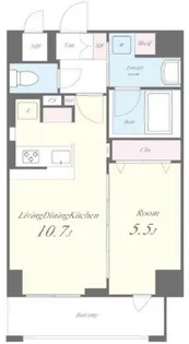 ハピネスガーデン新大阪【8階】の間取り