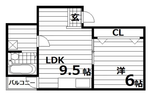 ジャスティスハイツ【2階】の間取り