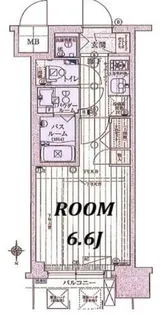 スワンズ谷町セントシティ【7階】の間取り