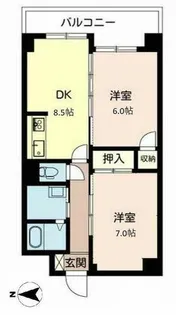 ラフィーネ昭和町【0503号室】の間取り