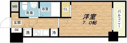 S-RESIDENCE難波Briller【9階】の間取り