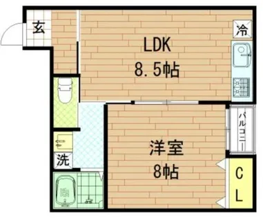 IRIS勝山(アイリス勝山)【3階】の間取り