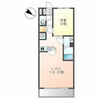 ニッセイディーセント金山【2階】の間取り