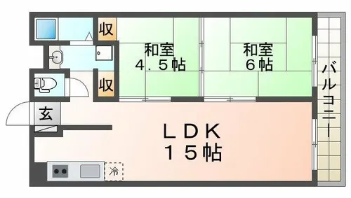 エーデルハイム大蔵谷【4階】の間取り