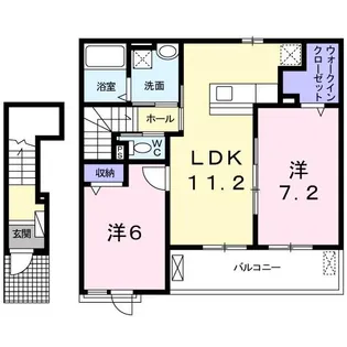 フィオーレ くみのき【2階】の間取り